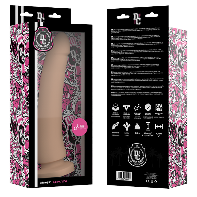 DeltaClub — dildo realista natural silicona médica 23 cm
