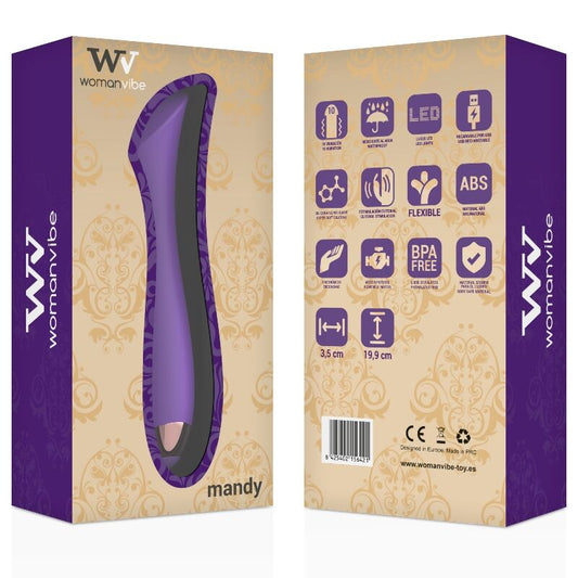 Womanvibe Mandy — vibrador recargable de silicona punto “K”