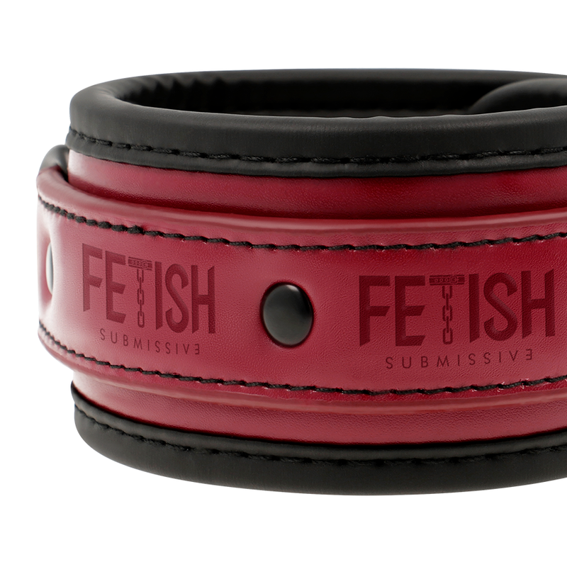 FETISH SUBMISSIVE DARK ROOM - Esposas cuero vegano con forro de neopreno