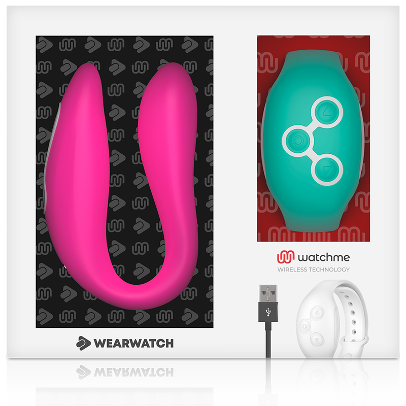 WEARWATCH - Vibrador dual Technology WatchMe fucsia / agua marina
